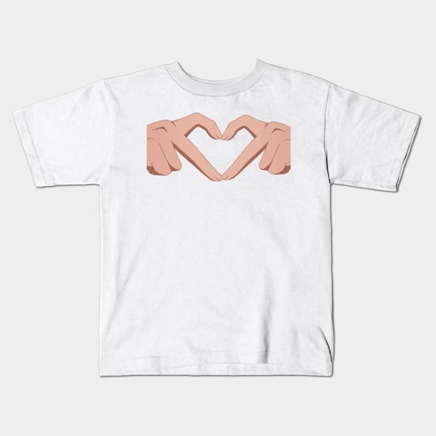 love hand sign Kids T-Shirt by RizaniKun